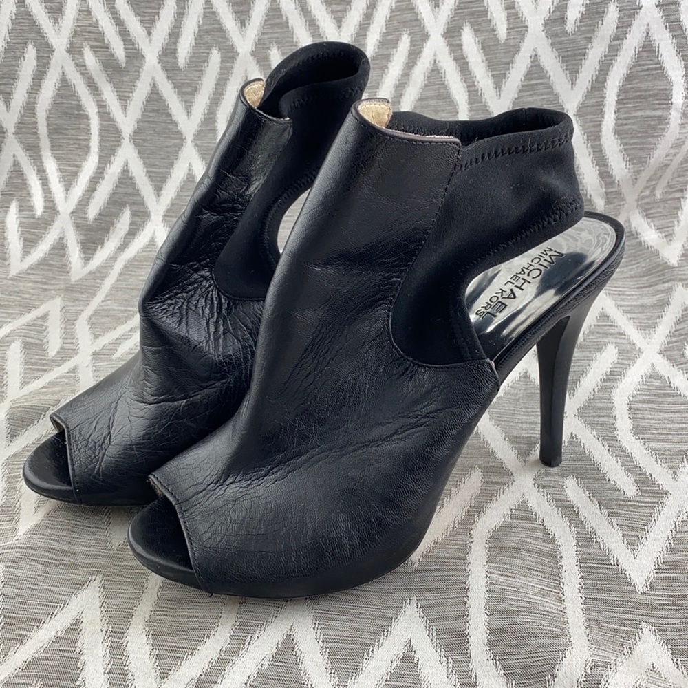 MICHAEL by Michael Kors Open Toe Slingback Heeled Shoes Black